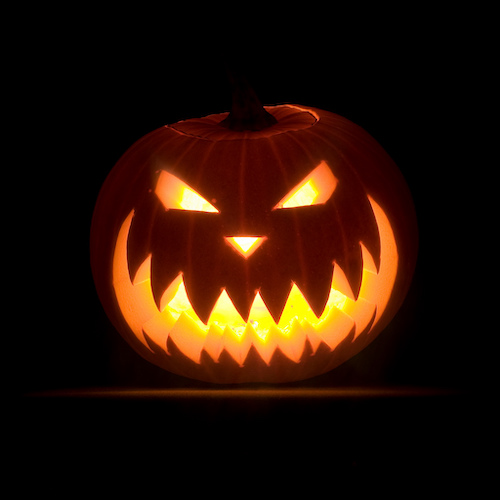 Halloween pumpkin on a black background